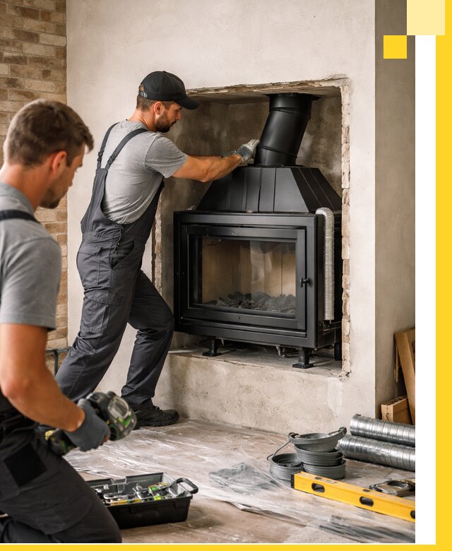 Установка каминных топок в Воркуте: монтаж, подключение