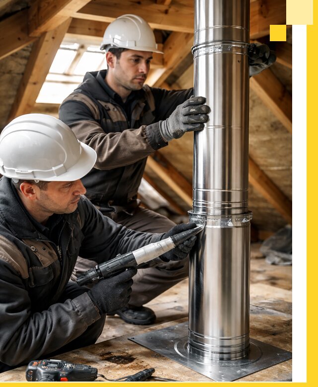 Монтаж дымоходов для каминов в Воркуте с гарантией качества