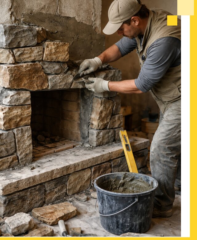 Изготовление и установка каменных каминов под ключ в Воркуте