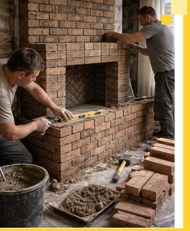 Изготовление и установка кирпичных каминов в Воркуте