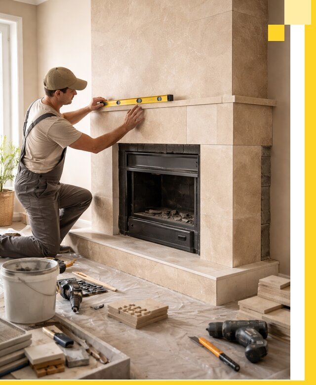 Установка и монтаж каминов в частном доме под ключ в Воркуте