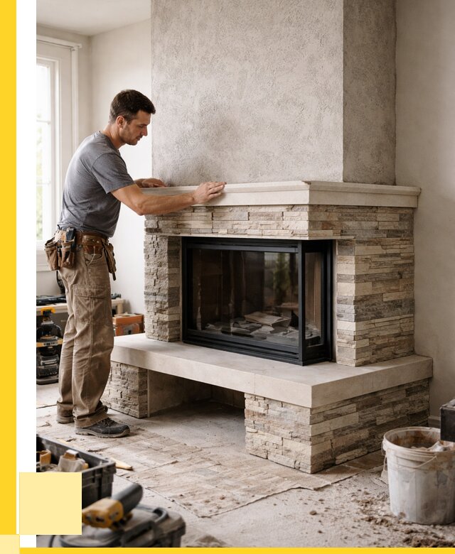 Изготовление каминов под ключ в Воркуте от 154215 р. | ЭриданВрк