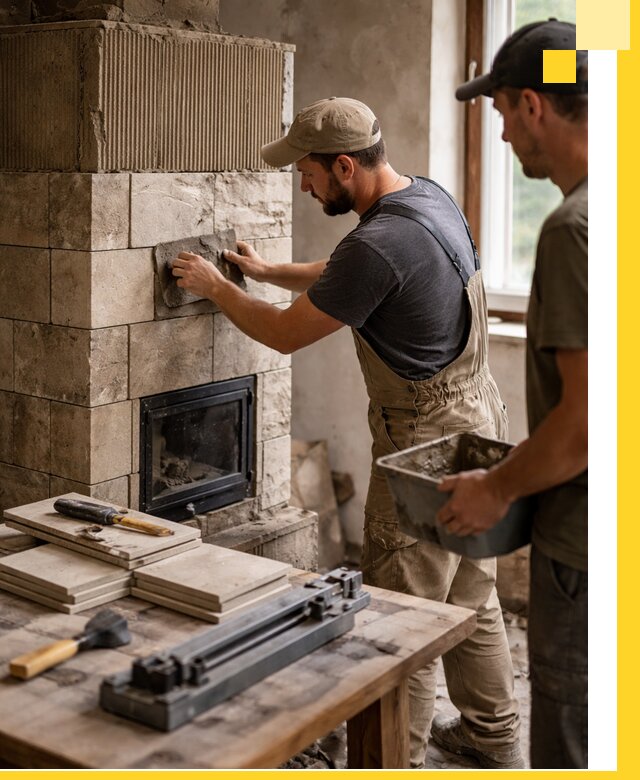 Профессиональная облицовка печей в Воркуте: керамика и камень