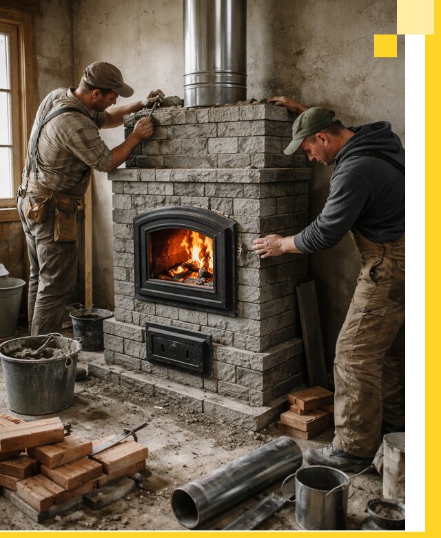 Производство, поставка и монтаж дровяных печей в Воркуте