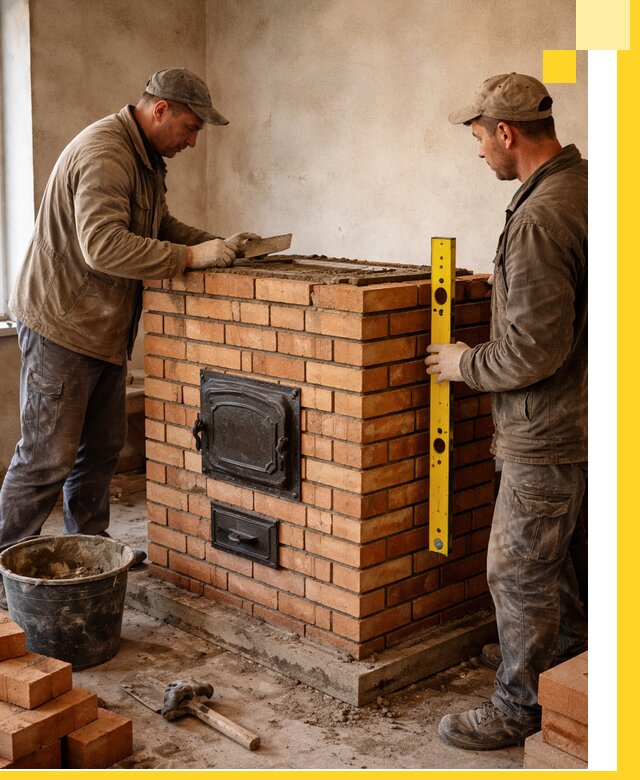 Отопительные печи под ключ в Воркуте, установка и сборка