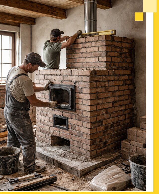 Печи для загородного дома под ключ в Воркуте — монтаж и сервис