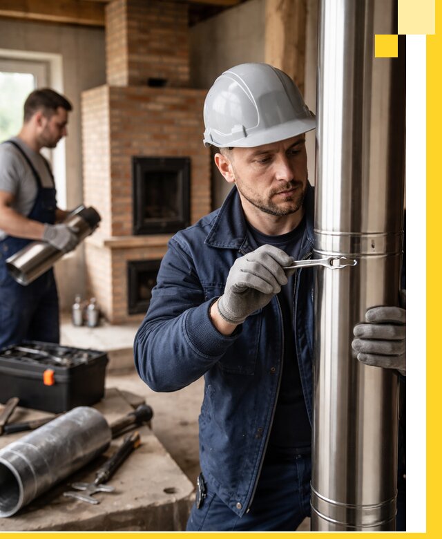 Профессиональный монтаж дымоходов для печей в Воркуте