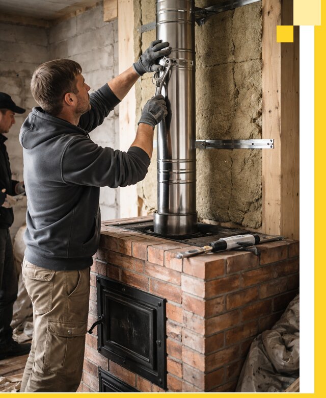 Изготовление и монтаж печей и дымоходов под ключ в Воркуте