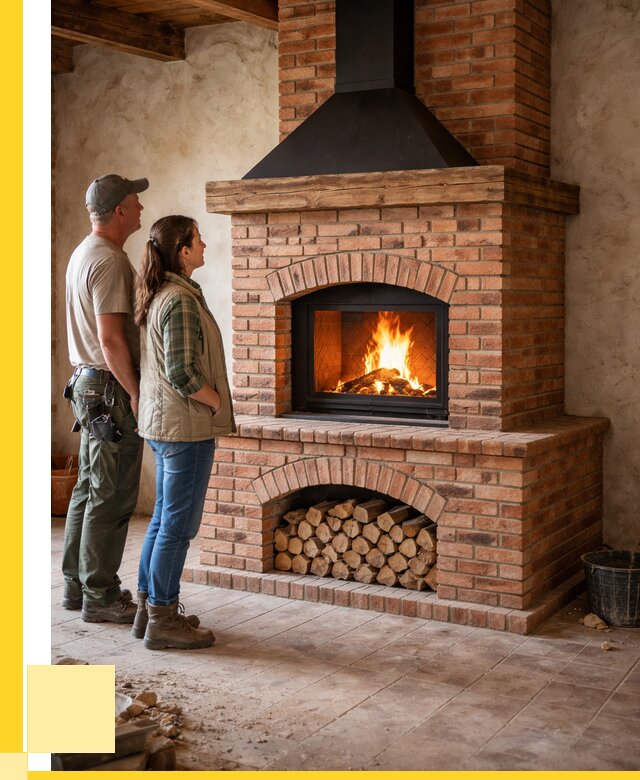 Печи камины из кирпича в Воркуте от 123372 р. | ЭриданВрк