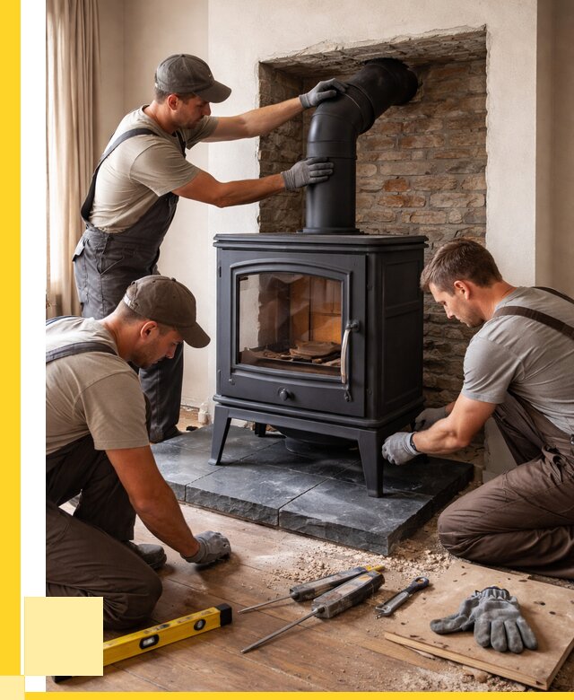 Монтаж печи камина в частном доме в Воркуте от 25703 р. | ЭриданВрк