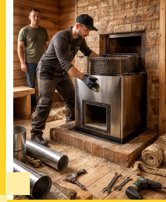 Монтаж банных печей под ключ в Воркуте от 18506 р., ЭриданВрк