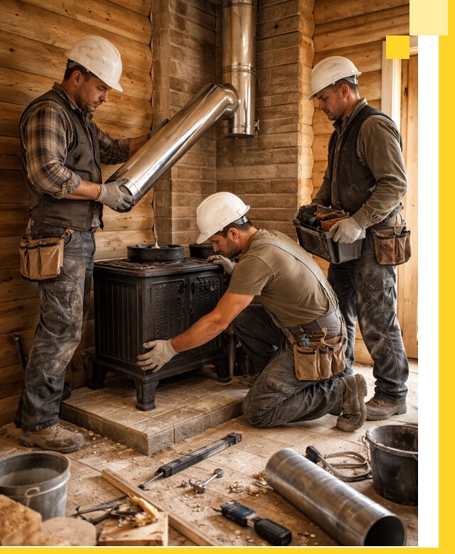 Профессиональный монтаж банных печей и дымоходов в Воркуте