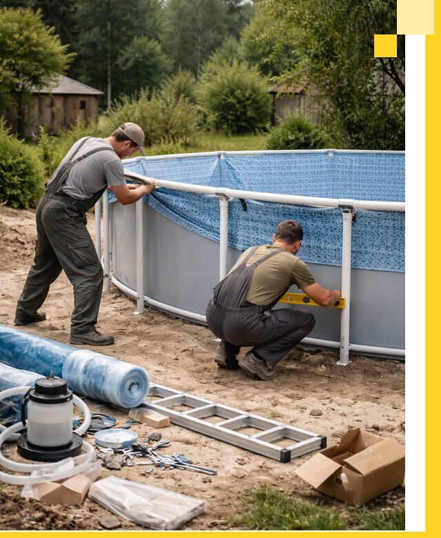 Установка и монтаж каркасных бассейнов в Воркуте под ключ