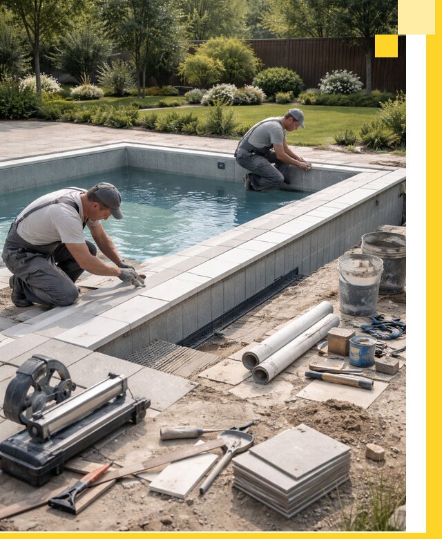 Строительство открытых бассейнов под ключ в Воркуте профессионально