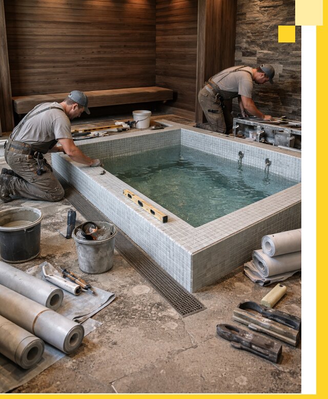 Установка и строительство бассейнов для сауны в Воркуте