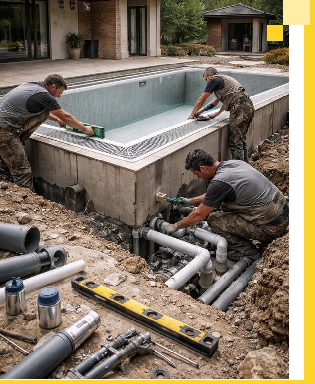 Строительство переливных бассейнов в Воркуте под ключ