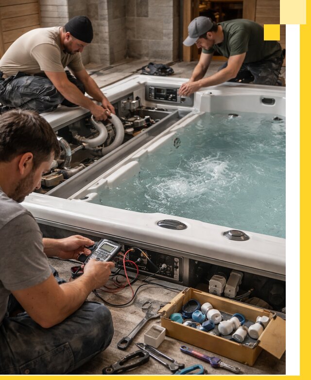 Гидромассажные бассейны под ключ в Воркуте, дизайн и монтаж