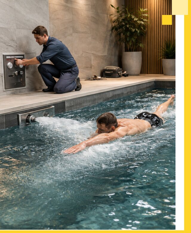 Проектирование и монтаж бассейнов с противотоком в Воркуте