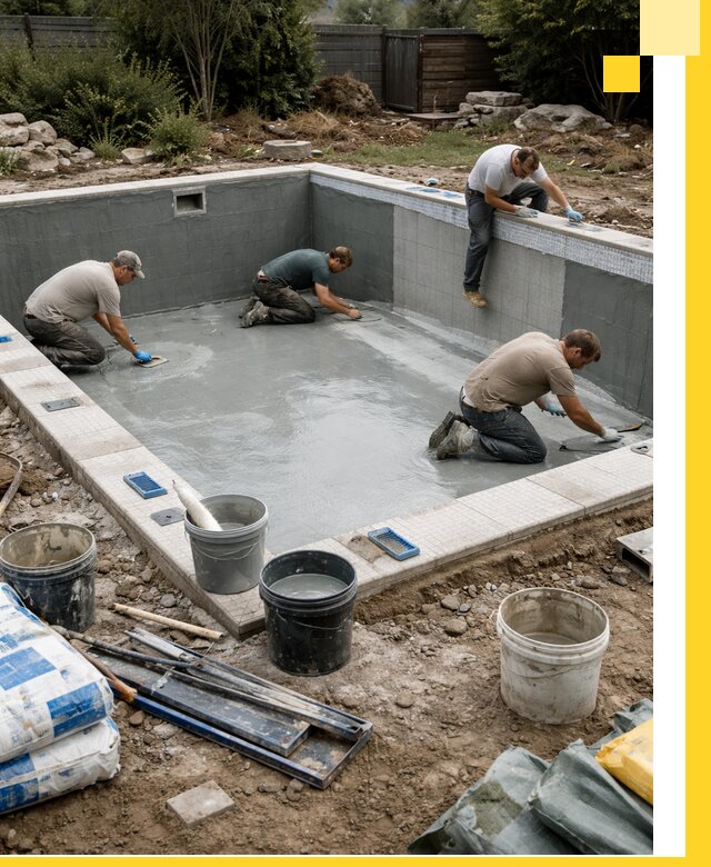 Изготовление и монтаж чаши бассейна под ключ в Воркуте