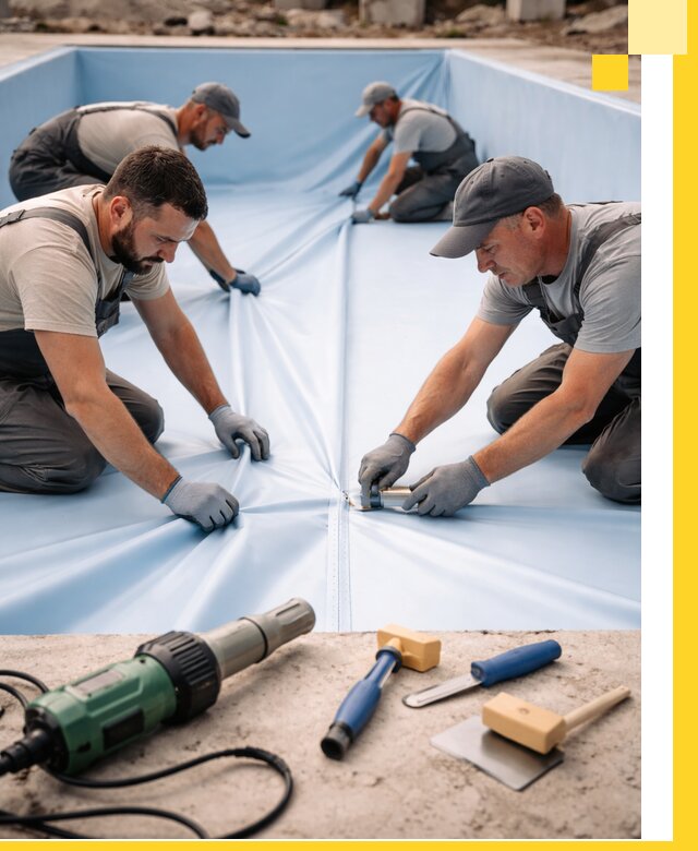 ПВХ пленка для бассейнов с монтажом и гарантией в Воркуте