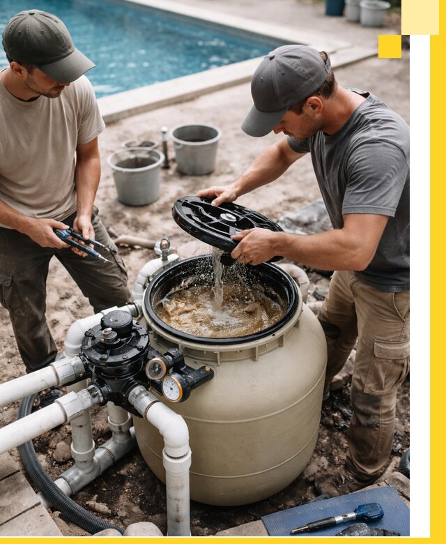 Установка и обслуживание песочных фильтров для бассейнов в Воркуте