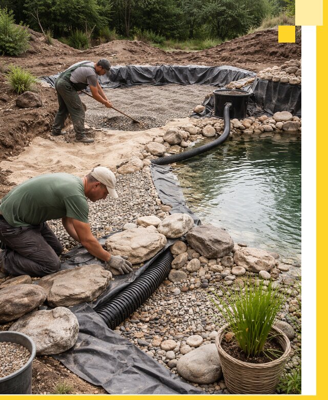 Строительство природных бассейнов и озер в Воркуте под ключ