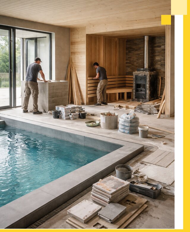 Проектирование и строительство бань с бассейном в Воркуте