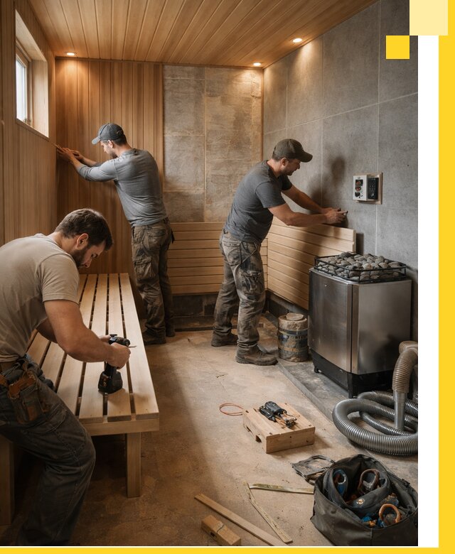 Сауны под ключ в Воркуте, проектирование, строительство, отделка