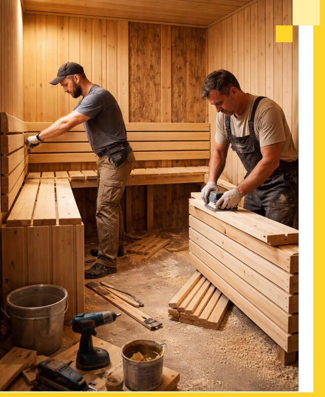Профессиональный комплексный ремонт саун под ключ в Воркуте