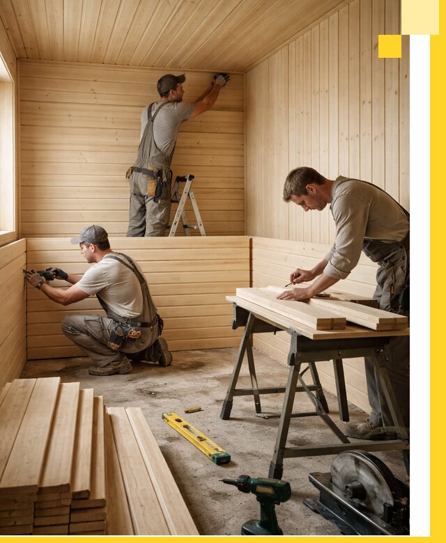 Обшивка саун в Воркуте из натуральной древесины под ключ