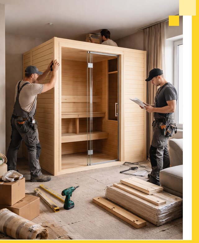 Установка и благоустройство саун в квартире в Воркуте