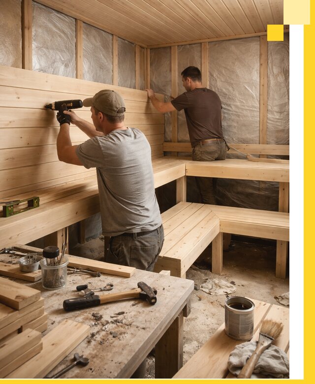 Профессиональная отделка бань и саун под ключ в Воркуте