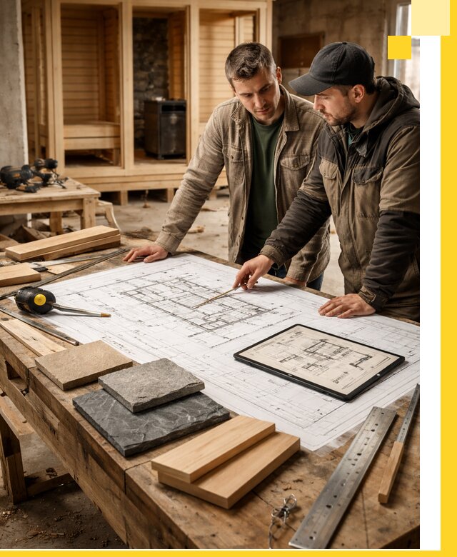 Проекты бань под ключ и планы строительства в Воркуте