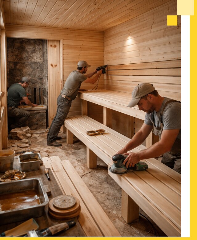 Профессиональная отделка бань в Воркуте под ключ, с гарантией