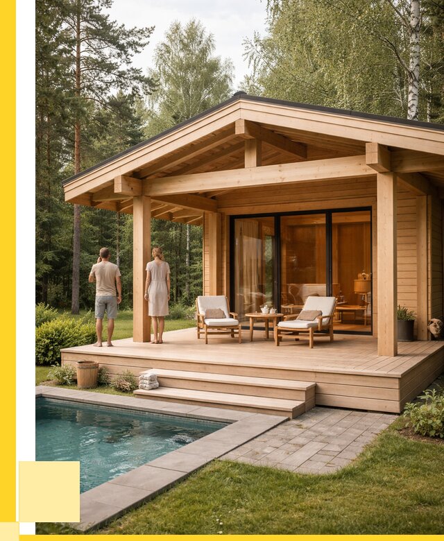 Бани с террасой под ключ в Воркуте от 616860 р. | ЭриданВрк