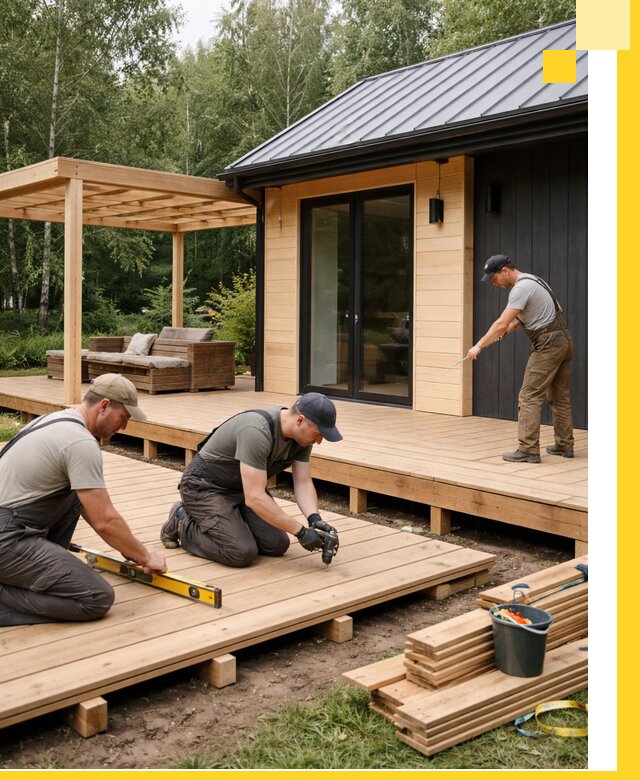 Строительство бань с террасой и бассейном под ключ в Воркуте