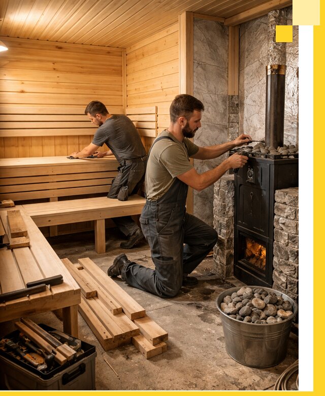 Дизайн и строительство интерьеров бань под ключ в Воркуте