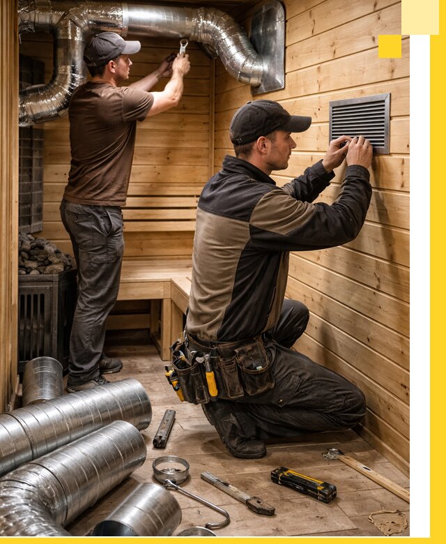 Проектирование и монтаж вентиляции бани в Воркуте под ключ