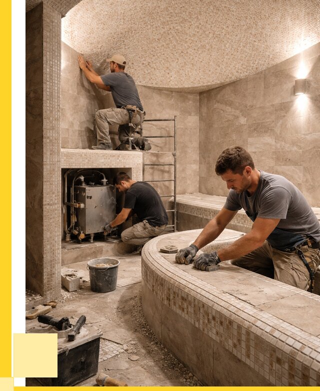 Монтаж хамамов под ключ в Воркуте от 257025 р. ЭриданВрк