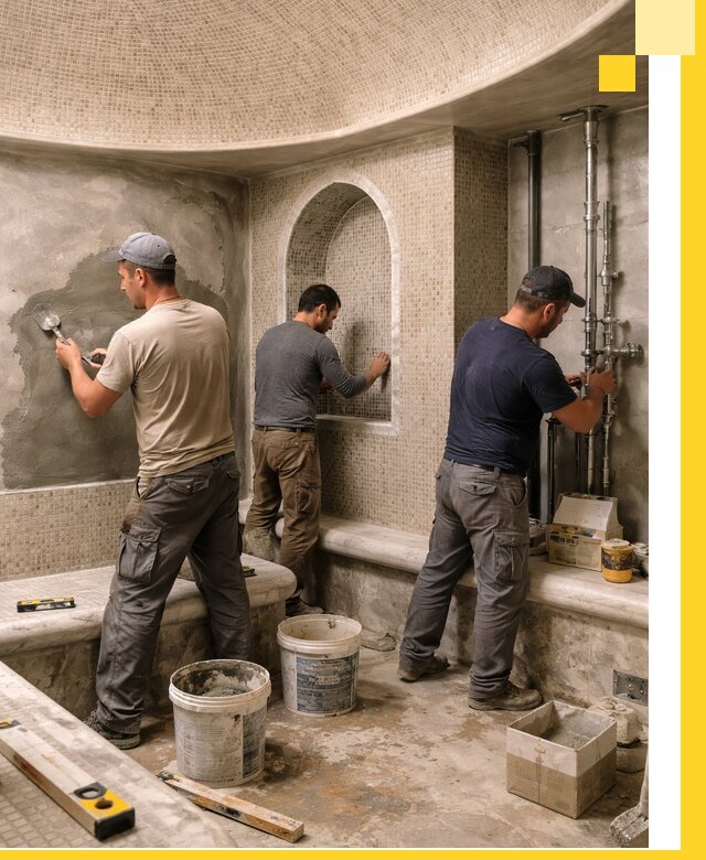 Профессиональный монтаж хамамов под ключ в Воркуте с гарантией