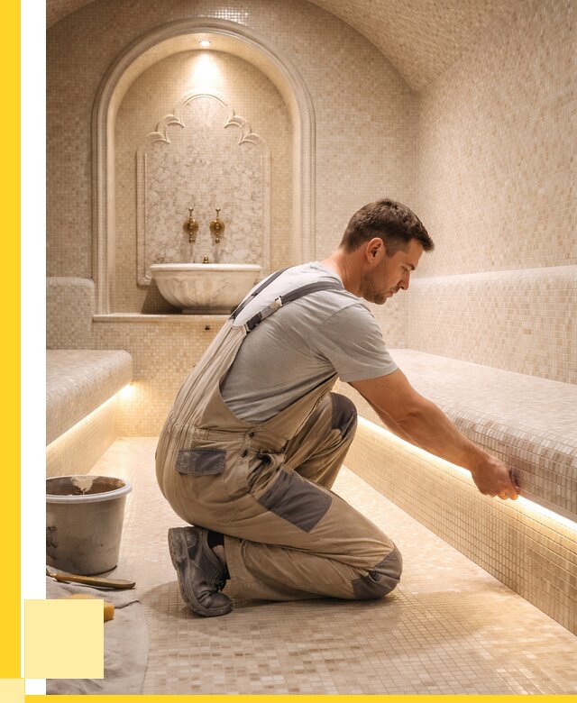 Отделка хамамов под ключ в Воркуте от 5655 р. | ЭриданВрк