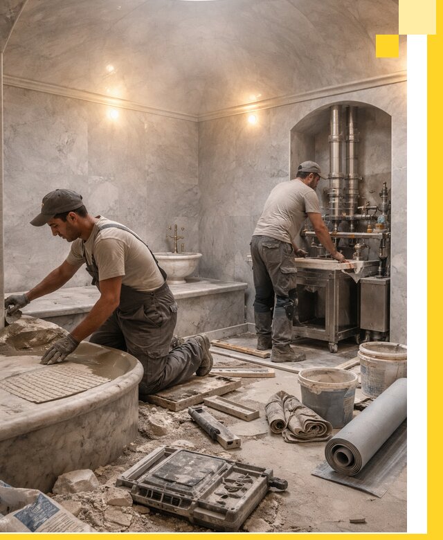 Строительство турецких бань хаммам под ключ в Воркуте