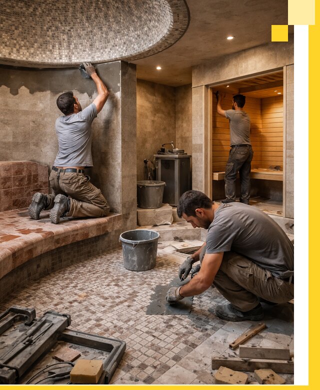 Проект и строительство хамама бани и сауны под ключ в Воркуте