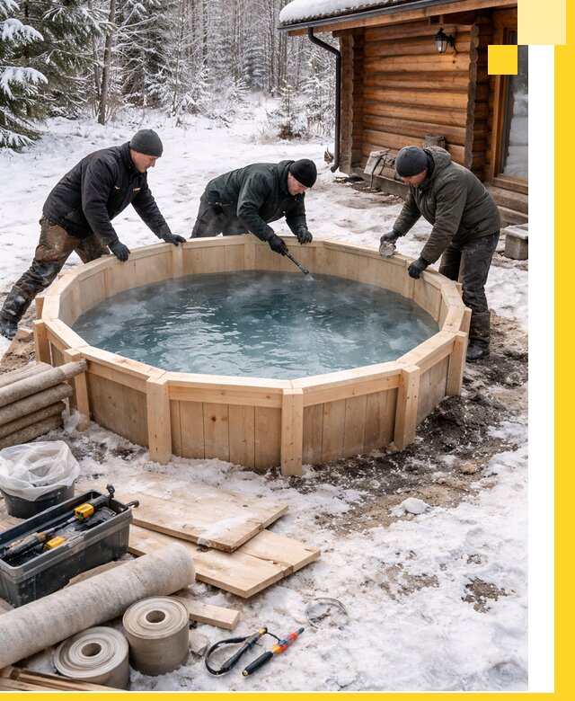 Изготовление и установка ледяных купелей под ключ в Воркуте