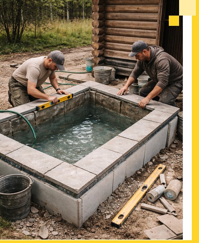 Изготовление и установка холодных купелей под ключ в Воркуте